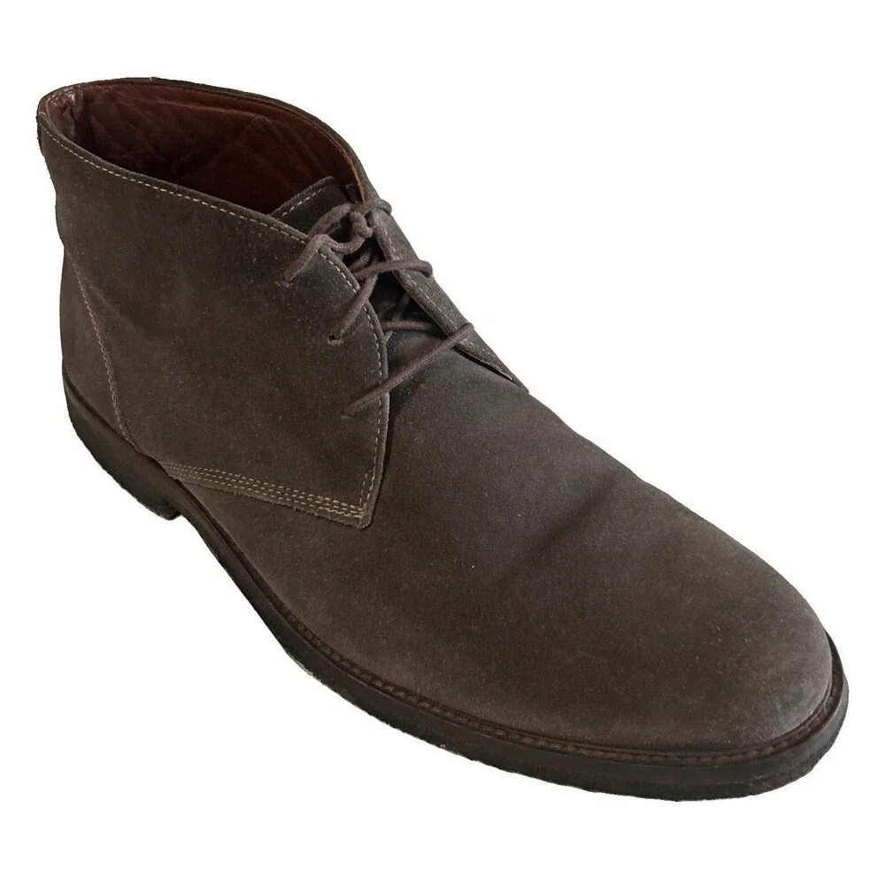 Johnston & Murphy Copeland Mens 13M Brown Suede Chukka Ankle Boots Crepe Sole